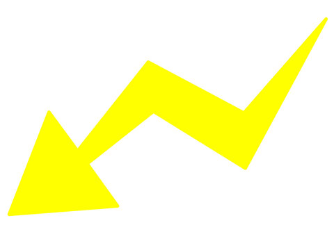 Blocky yellow arrow