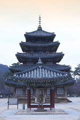 Fototapeta premium 팔상전,국보,법주사석련지,국보,법주사,속리산,보은군,충북