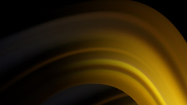 Abstract circular shape with gold yellow colour gradient that goes below to the background.