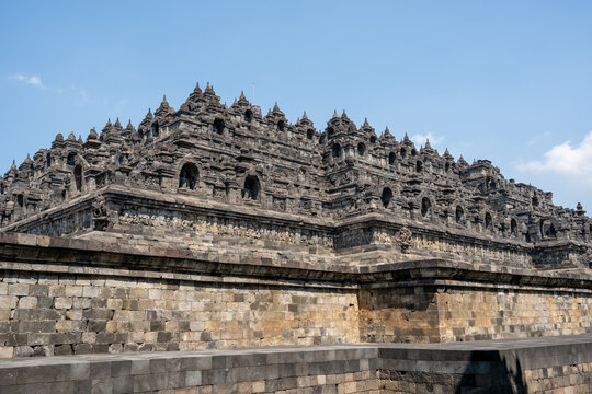 Borobudur buddhist temple ancient architecture java indonesia