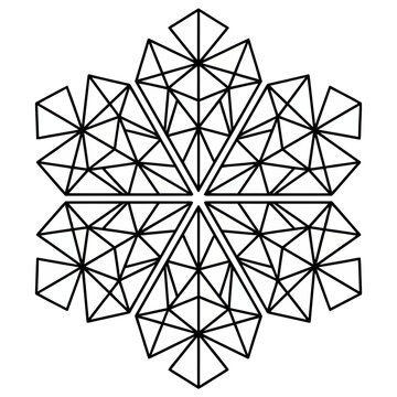 Geometric snowflake pattern
