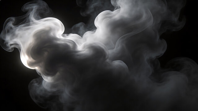  swirling smoke against black background