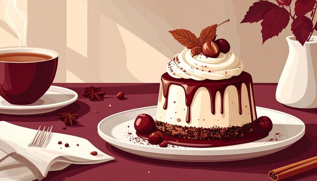 chocolate cake with maron