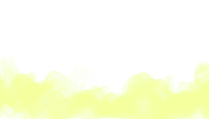 Fototapeta premium Pastel yellow smoke haze bottom border background transparent PNG