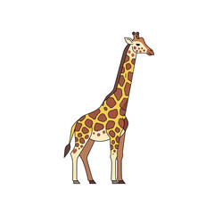 Fototapeta premium Cartoon Giraffe Illustration