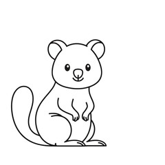 Obraz premium Cute cartoon squirrel outline