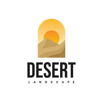 Desert Logo Design template Illustration Vector