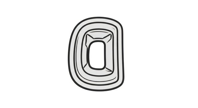 Zero Number Symbol Design Element.