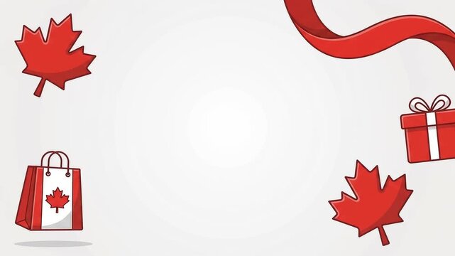 Canada Shopping Sale Promotion Animated Background