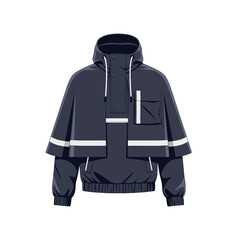 Modern Dark Anorak Jacket Isolated © Udindavva