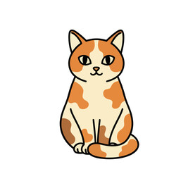 Fototapeta premium Cartoon Cat Sitting