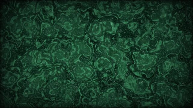 Dark green liquid marble abstract background, fluid motion texture animation