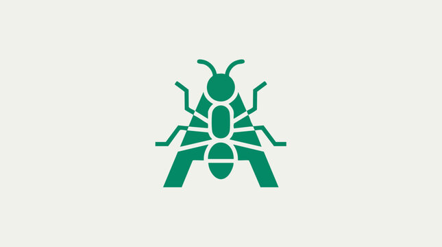 Green Ant Letter A Logo Vector Icon