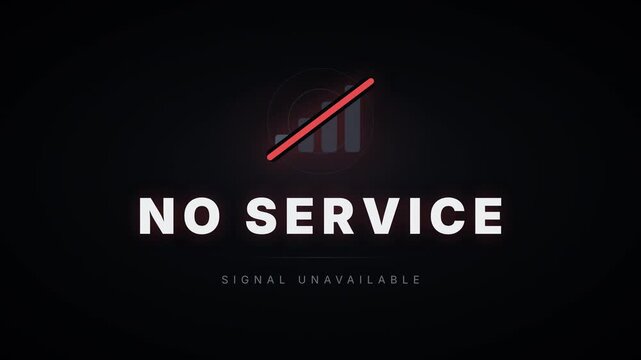 No signal unavailable sign in dark background 