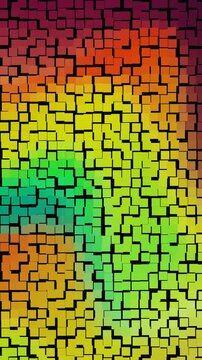 vibrant rainbow mosaic pixel grid