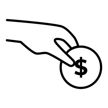 Stream donation tip line icon for creator support