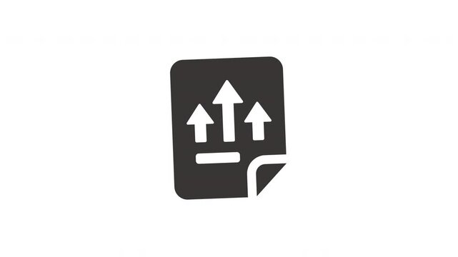 Document with upward trending arrows icon symbolizing growth and progress.