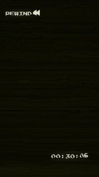 vhs  rewind glitch overlay for broadcast noise and digital artifacts with Old damaged vhs pause with noise and static distortion 4k video vertical