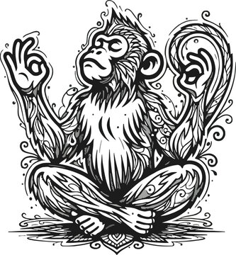 meditating-zen-monkey-art