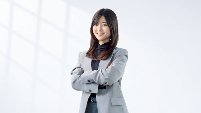 腕を組む女性・ビジネスウーマン, Businesswoman with Folded Arms