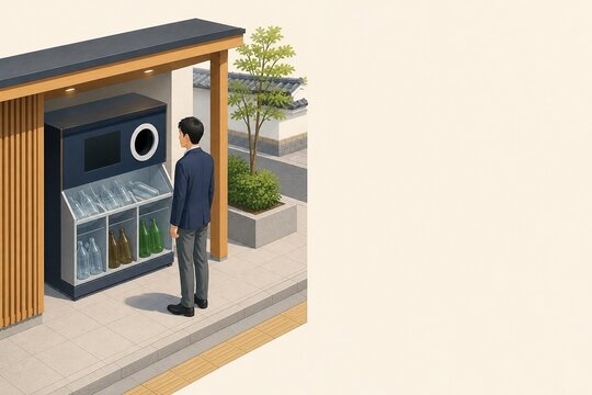 Japanese reusable bottle return station