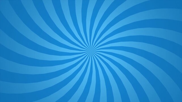 4k resolution abstract colorful sunburst retro background animation with rotating blue and cyan rays