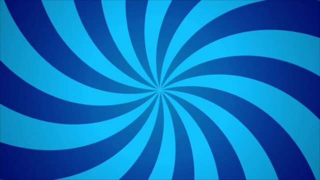  colorful blue and cyan rays sunburst background with bold striped rays from center. 4K animation
