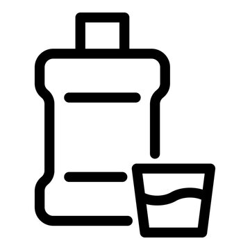 Mouthwash icon. Vector line icon