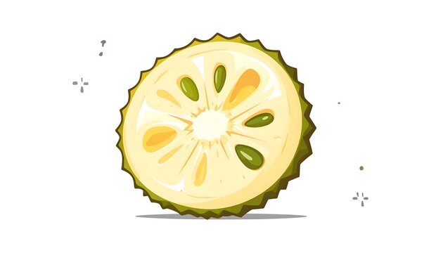 Golden yellow lemon slices with seeds and pith.