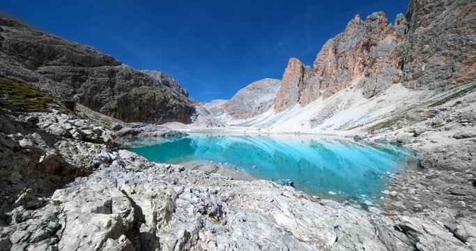  Science fiction landscape on Lake Antermoia