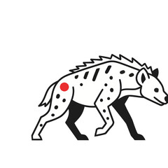Fototapeta premium Stylized Hyena Illustration