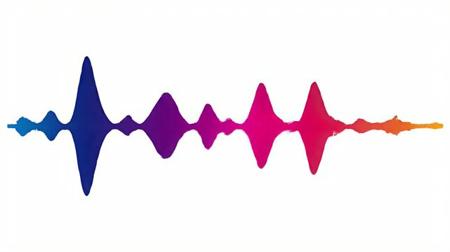 Colorful sound wave equalizer visualization, music audio waveform, digital pulse rhythm, spectrum analysis, spectrum visualization, audio technology, sound design, visual sound