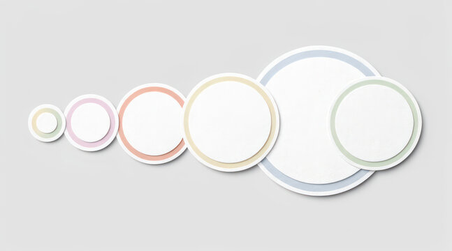 Minimalist pastel circle infographic template on white background