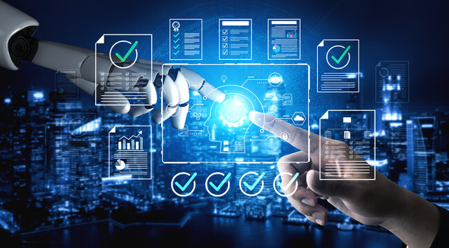 Interaction between Human Hand and Robot Arm with Digital Interface for Technology and Innovation in Future of Artificial Intelligence. Bitwise.