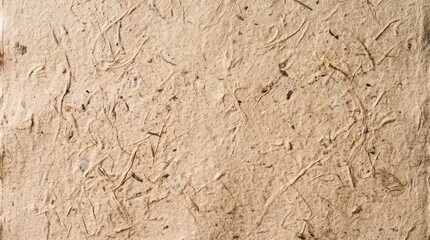 Naklejka premium Close up of textured handmade paper with visible fibers and natural inclusions