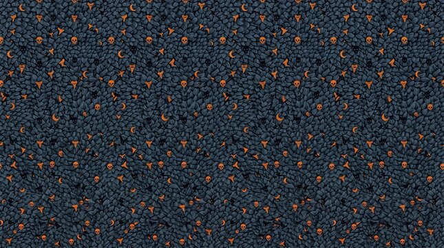 Shark Skin Texture Halloween Pattern with Teeth Motif
