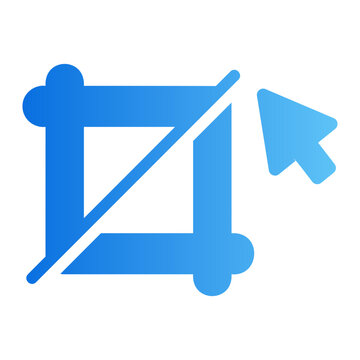 Crop tool Line Gradient Icon