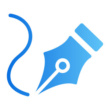 Curve tool Line Gradient Icon