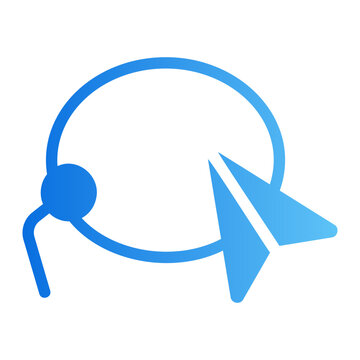 Lasso tool Line Gradient Icon