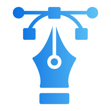 Pen tool Line Gradient Icon