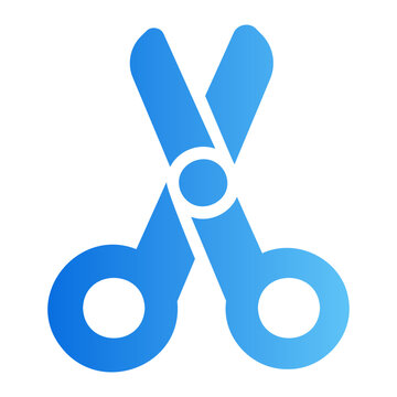 Scissors Line Gradient Icon