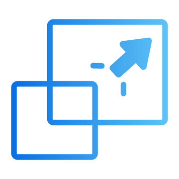 Scale tool Line Gradient Icon