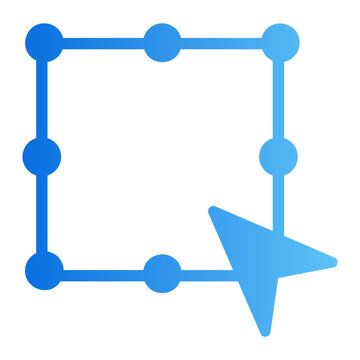 Selection tool Line Gradient Icon