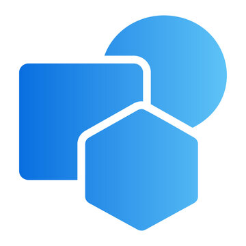 Shape tool Line Gradient Icon
