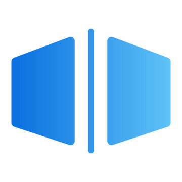 Symmetry tool Line Gradient Icon