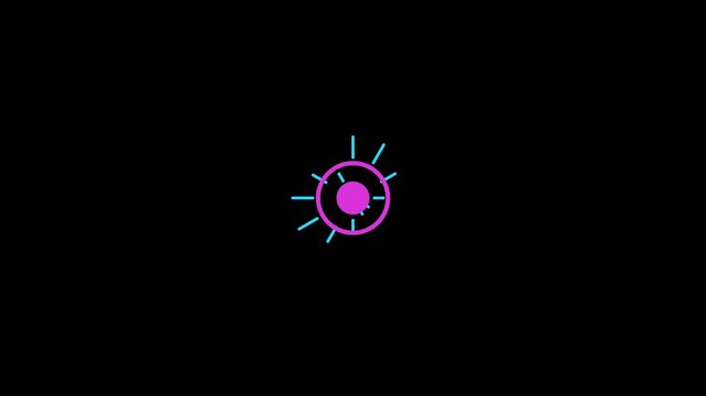 Advanced Cybernetic Iris Biometric Eye Recognition Spectrum Scanner Motion Graphics 6 Seconds Loop on Alpha Channel 4K
