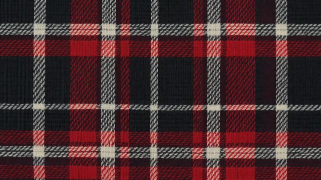 タータンチェックが一本ずつ織られていく温かみのある模様