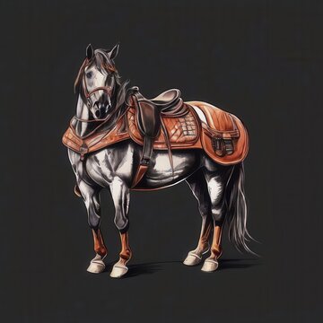 an AI Image Generator, Saddle Horse Art