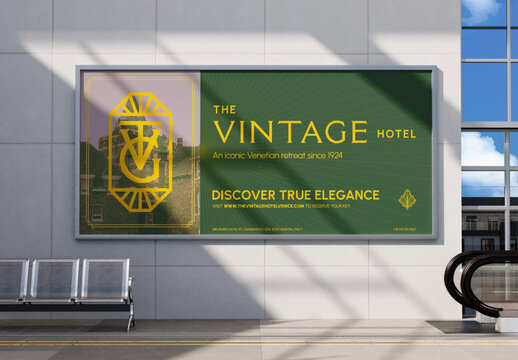Wall Billboard Mockup
