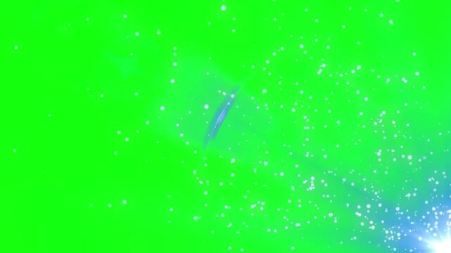 Red rose petals swirling in a heart shape with sparkles on green screen with white sparkles against chroma key